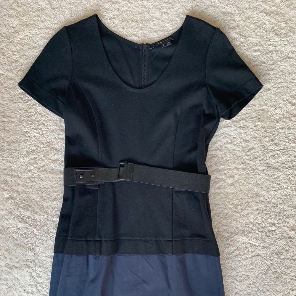 Black and Navy Theory T-shirt Dress